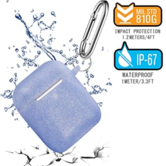 AirPods Case Cover with Keychain - Bling red/blue - Picture 7 of 14